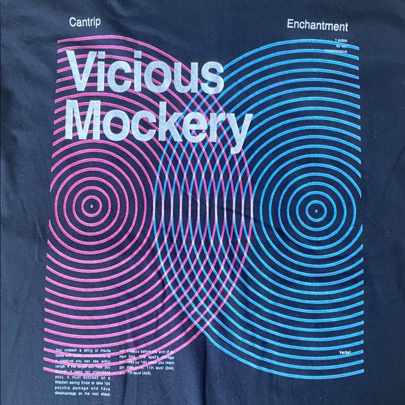 D&D cantrip tee - Picture 3 of 5